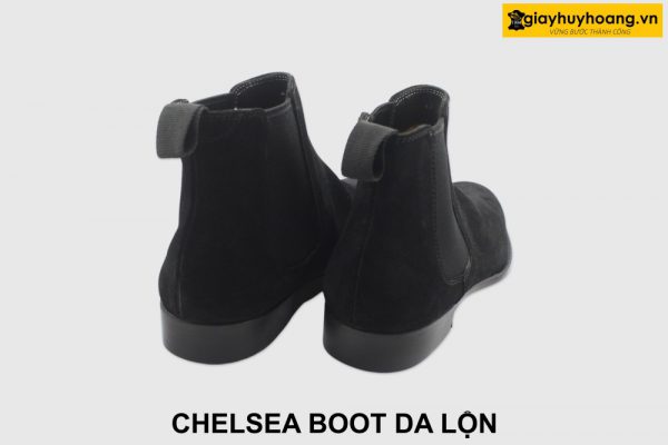 [Outlet size 41] Giày chelsea boot nam da lộn màu đen 004