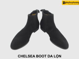 [Outlet size 41] Giày chelsea boot nam da lộn màu đen 003
