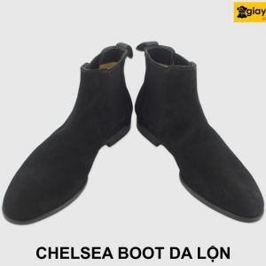 [Outlet size 41] Giày chelsea boot nam da lộn màu đen 003