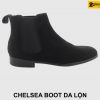 [Outlet size 41] Giày chelsea boot nam da lộn màu đen 001