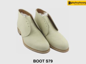 [Outlet size 41] Giày da nam cổ lửng da mộc Boot S79 005
