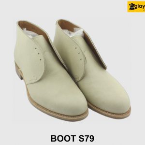 [Outlet size 41] Giày da nam cổ lửng da mộc Boot S79 005