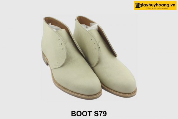 [Outlet size 41] Giày da nam cổ lửng da mộc Boot S79 005