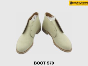[Outlet size 41] Giày da nam cổ lửng da mộc Boot S79 004
