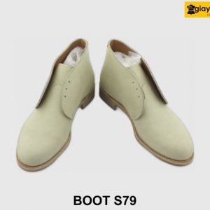 [Outlet size 41] Giày da nam cổ lửng da mộc Boot S79 004