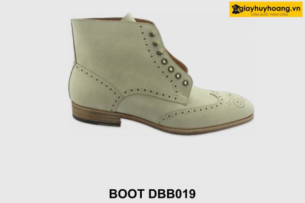 [Outlet size 42] Giày da nam buộc dây cao cấp Boot DBB019 001