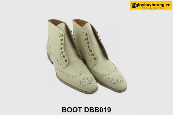 [Outlet size 42] Giày da nam buộc dây cao cấp Boot DBB019 003