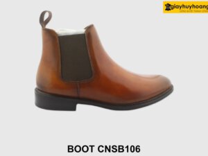 [Outlet size 41] Giày da cổ cao nam màu bò Chelsea Boot CNSB106 001