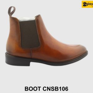 [Outlet size 41] Giày da cổ cao nam màu bò Chelsea Boot CNSB106 001