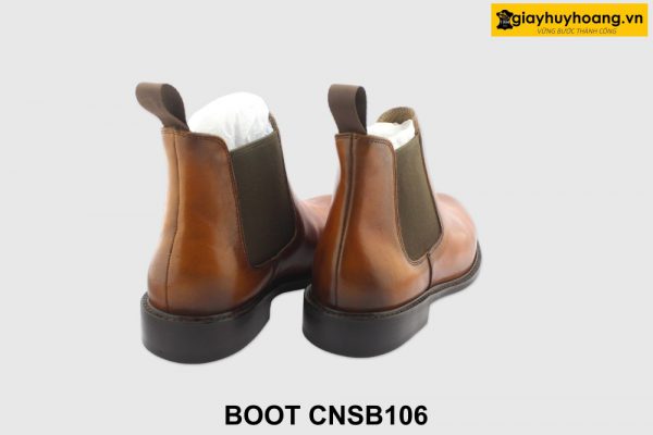 [Outlet size 41] Giày da cổ cao nam màu bò Chelsea Boot CNSB106 003