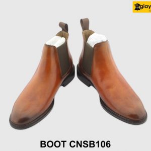 [Outlet size 41] Giày da cổ cao nam màu bò Chelsea Boot CNSB106 002