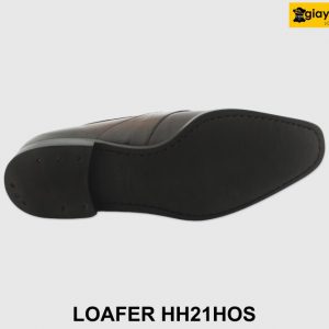 [Outlet size 41] Giày lười nam mũi vuông màu nâu Loafer HH21HOS 006