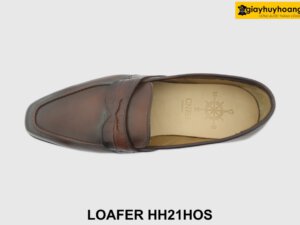 [Outlet size 41] Giày lười nam mũi vuông màu nâu Loafer HH21HOS 002