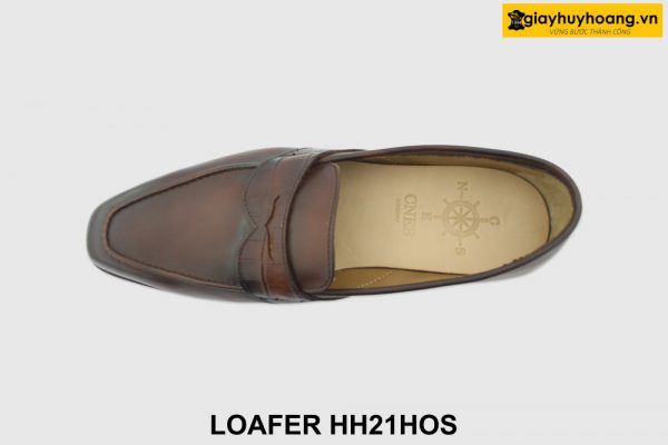 [Outlet size 41] Giày lười nam mũi vuông màu nâu Loafer HH21HOS 002