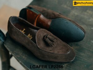 Giày da nam da lộn có chuông Tassel Loafer LF2266 003