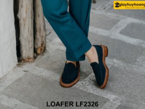 Giày lười nam da lộn đế 2 tầng Loafer LF2326 004