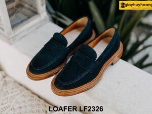 Giày lười nam da lộn đế 2 tầng Loafer LF2326 001