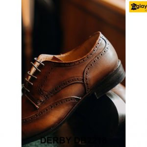 Giày da nam đục lỗ Wingtips thời trang Derby DB2218 004