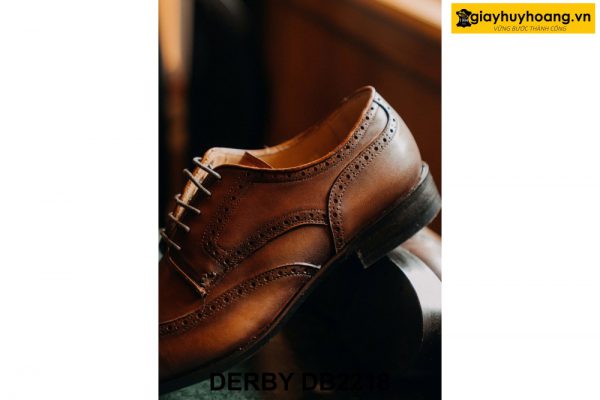 Giày da nam đục lỗ Wingtips thời trang Derby DB2218 004