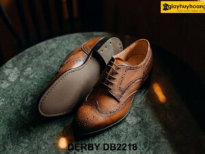 Giày da nam đục lỗ Wingtips thời trang Derby DB2218 002