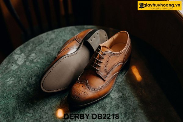 Giày da nam đục lỗ Wingtips thời trang Derby DB2218 002