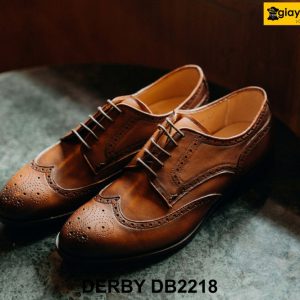 Giày da nam đục lỗ Wingtips thời trang Derby DB2218 001