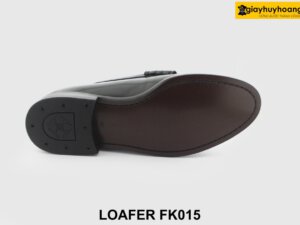 [Outlet size 38] Giày lười nam da sơn đen bóng Loafer FK015 006