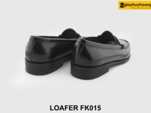 [Outlet size 38] Giày lười nam da sơn đen bóng Loafer FK015 005