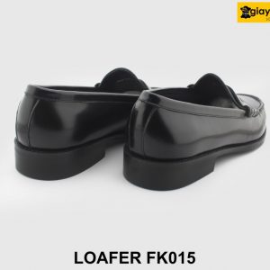 [Outlet size 38] Giày lười nam da sơn đen bóng Loafer FK015 005