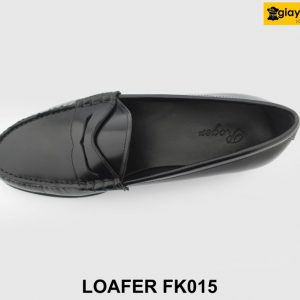 [Outlet size 38] Giày lười nam da sơn đen bóng Loafer FK015 002