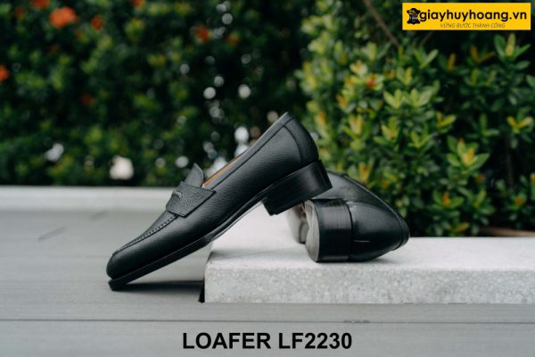 Giày da lười nam vân saffiano ý Loafer LF2230 004