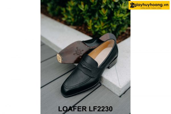 Giày da lười nam vân saffiano ý Loafer LF2230 003