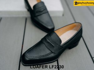 Giày da lười nam vân saffiano ý Loafer LF2230 002