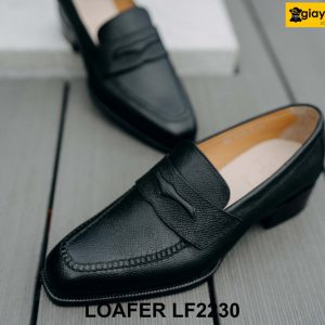 Giày da lười nam vân saffiano ý Loafer LF2230 002