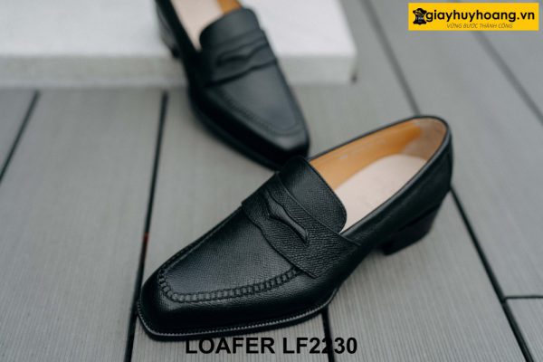 Giày da lười nam vân saffiano ý Loafer LF2230 002