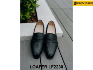 Giày da lười nam vân saffiano ý Loafer LF2230 001