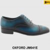 [Outlet size 41] Giày da nam màu xanh patina Oxford JM041E 001