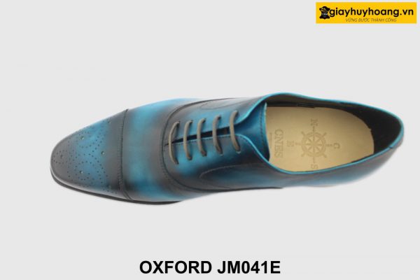 [Outlet size 41] Giày da nam màu xanh patina Oxford JM041E 005