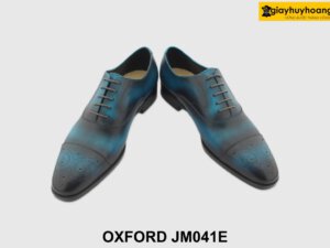 [Outlet size 41] Giày da nam màu xanh patina Oxford JM041E 004