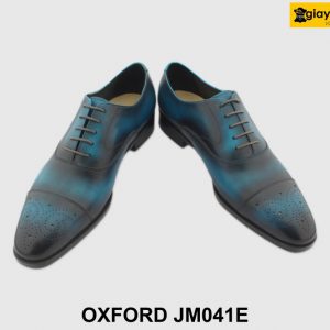 [Outlet size 41] Giày da nam màu xanh patina Oxford JM041E 004