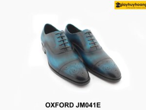 [Outlet size 41] Giày da nam màu xanh patina Oxford JM041E 002