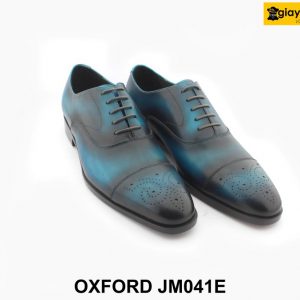 [Outlet size 41] Giày da nam màu xanh patina Oxford JM041E 002