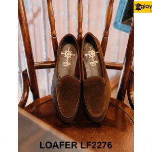 Giày lười nam da lộn không bando Loafer LF2276 002