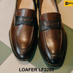 Giày lười nam công sở đẹp màu nâu Loafer LF2280 004