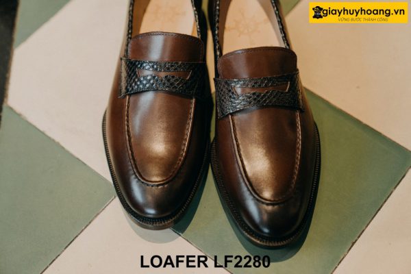 Giày lười nam công sở đẹp màu nâu Loafer LF2280 004