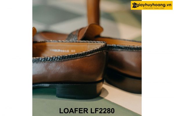 Giày lười nam công sở đẹp màu nâu Loafer LF2280 003