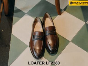 Giày lười nam công sở đẹp màu nâu Loafer LF2280 001
