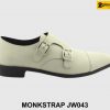 [Outlet size 40.43.46] Giày da nam chưa nhuộm màu Monkstrap JW043 001