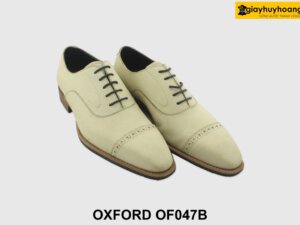 [Outlet size 38] Giày da nam chưa nhuộm màu Oxford OF047B 001