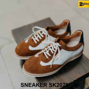 Giày da nam sneaker da lộn chính hãng SK2078 002